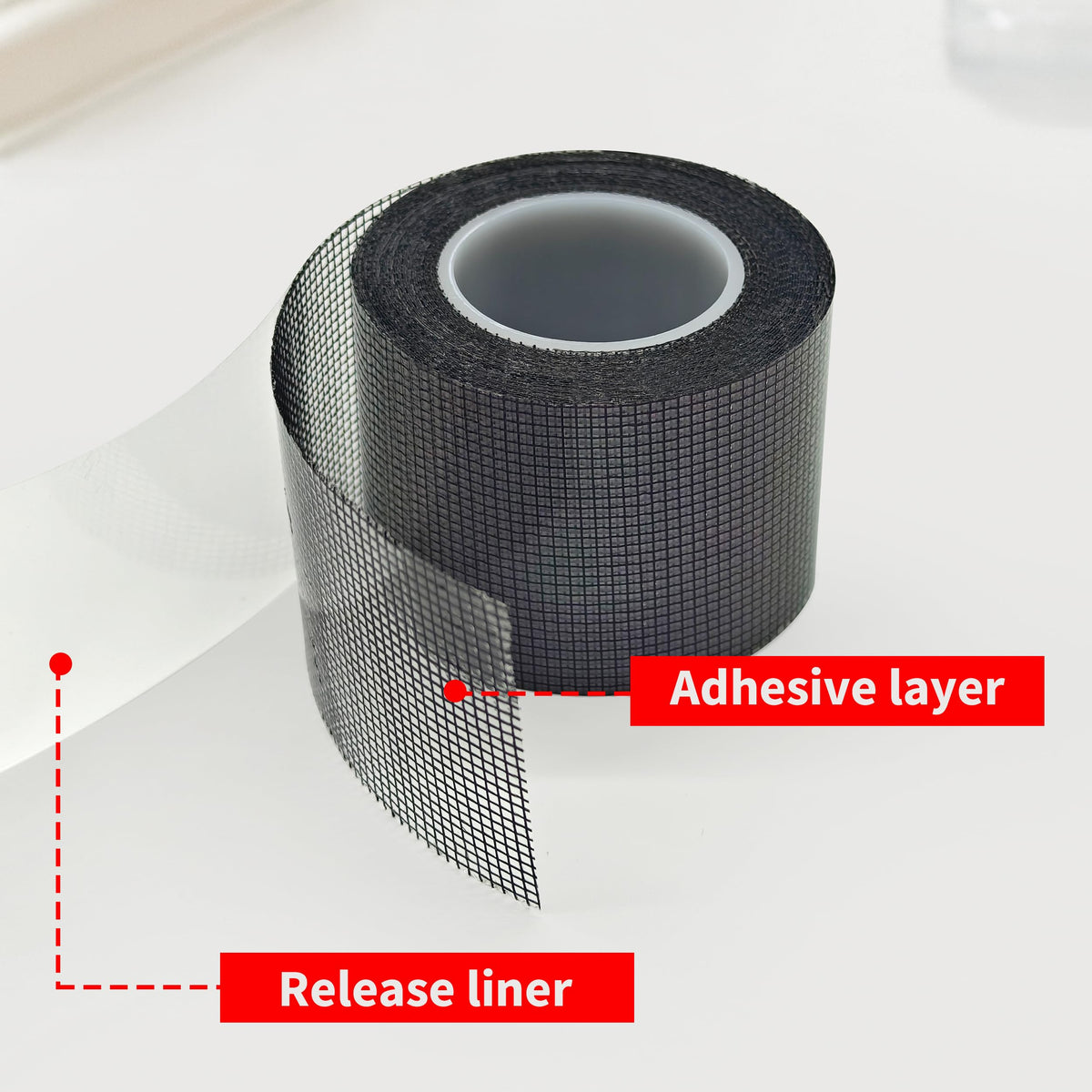 Windows Screen Repair Tape, 2 in x 20 FT Strong Adhesive Fiberglass Mesh Patch Tape, Waterproof Screen Rrepair Kit for Windows or Doors
