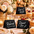 20 Pack Acrylic Chalkboard Signs with 8 Liquid Chalk Markers & 2 Cleaning Cloths, Reusable Double Sided Mini Table Signs