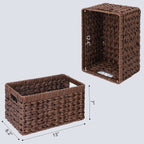 GRANNY SAYS Bundle of 2-Pack Wicker Baskets & 2-Pack Wicker Shelf Baskets