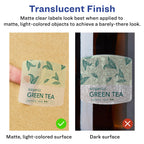 Avery Matte Clear Arched Square Labels, Sure Feed Technology, 2" x 2-3/16", 300 Matte Clear Labels, Print-to-The-Edge, Laser/Inkjet Printable 300 labels