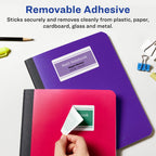 Avery Matte White Removable Rectangle Labels, Sure Feed Technology, 2" x 4", 150 Removable Labels, Laser/Inkjet Printable 150 Count