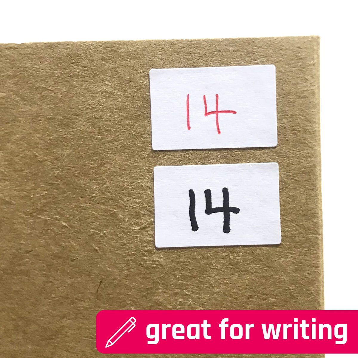 All-purpose TownStix matte white labels, 0.5 x 0.75 inches, shown in a pack of 1000 for price labeling or organization.