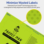 Avery Printable Rectangle Labels, Sure Feed Technology, 3" x 7", Bright Green Labels, Print-to-The-Edge, Laser/Inkjet Printable, 60 Total, Great for Candles and Jars 60 labels