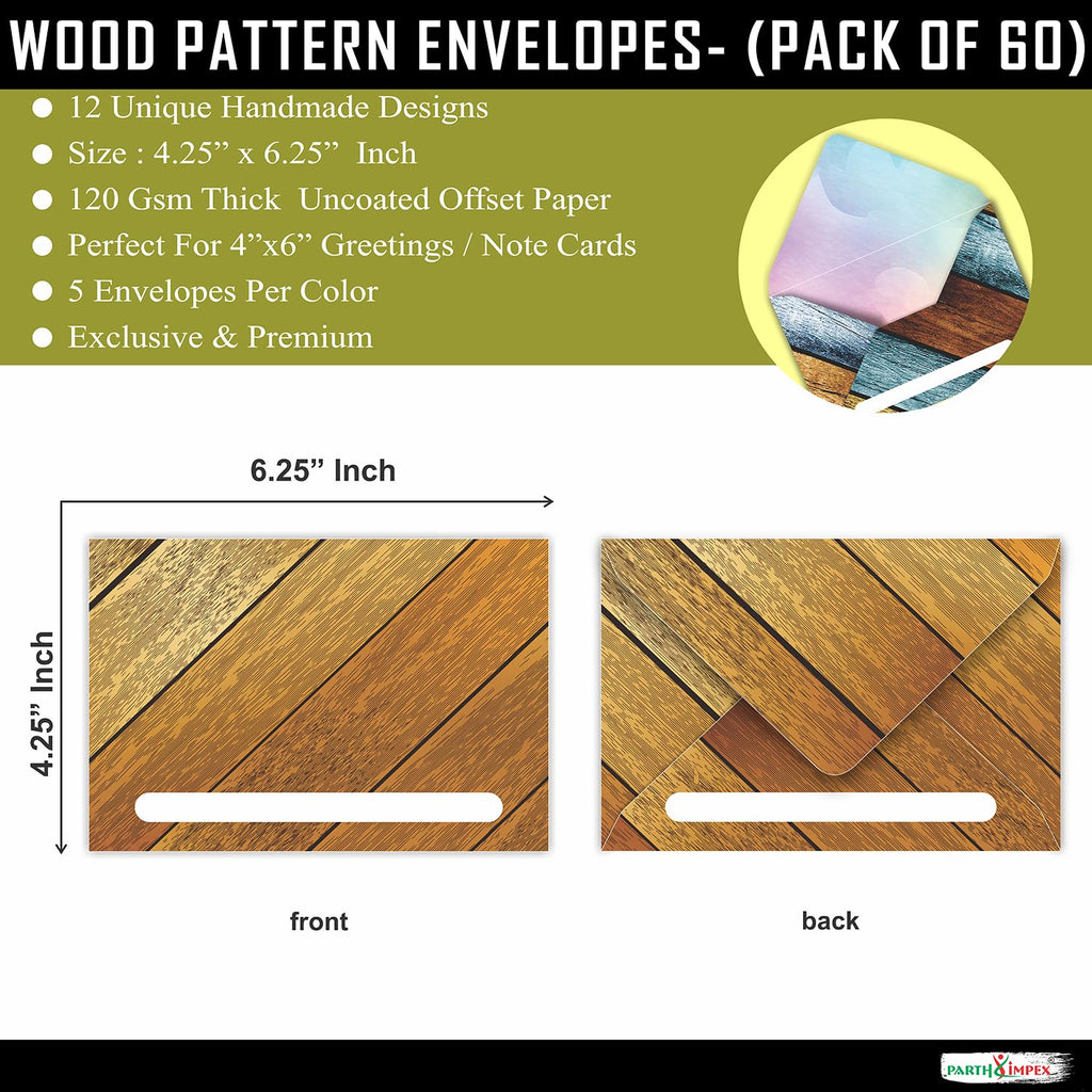 PARTH iMPEX Christmas Envelopes & Gold Foil Seal Stickers