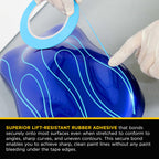 Custom Shop Vinyl Fineline Pinstripe Tape, Blue 1/4" x 36 Yard Roll - Create Sharp Graphic Design Curves, Mask Fine Lines, Conformable Paint Masking Striping Tape for Auto, Motorcycle, Flame Painting 1/4-Inch x 36-Yards