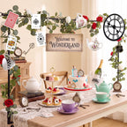 Yinkin 14 Set Wonderland Tea Party Decor Wonderland Photo Backdrop Ornament