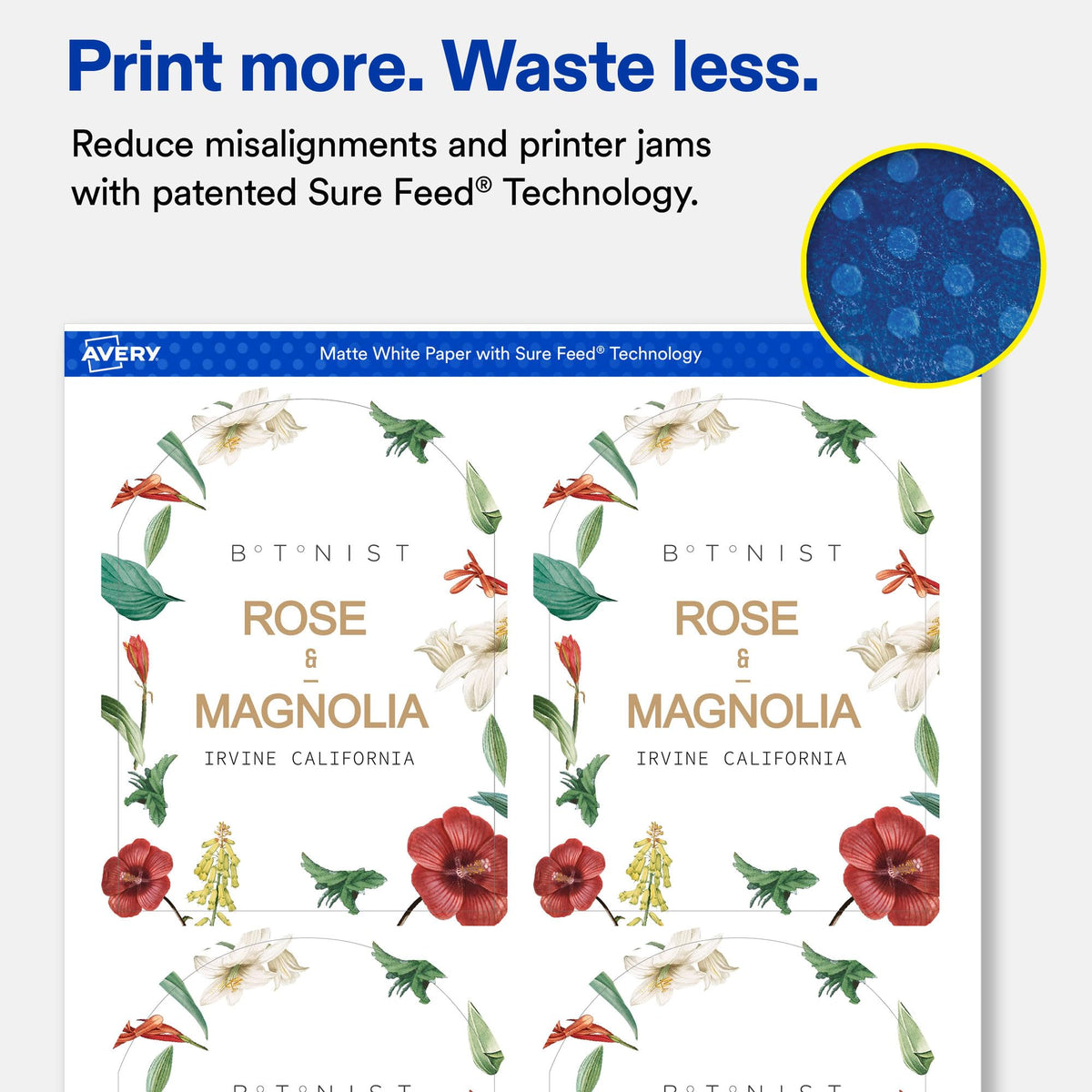 Avery® Matte White Arched Labels, 4.75" x 3.5", 400 Total 400 labels