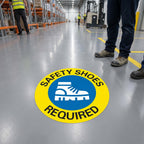 Yexiya 5 Pcs Safety Shoes Required Floor Sign
