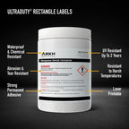 Avery® UltraDuty® GHS Labels, Waterproof, 1 x 4" White Rectangle Labels , 500 Total, Use with Laser Printers 1" X 4" 500 labels