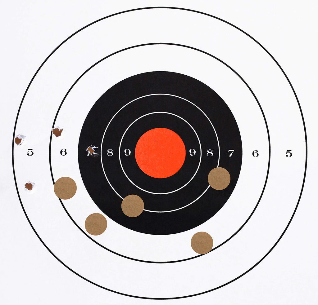 ChromaLabel 0.75-inch round target pasters for shooting and marksmanship, kraft paper, 1000 labels in dispenser box