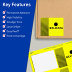 Avery® Printable Rectangle Labels, Sure Feed® Technology, 4-3/4" x 3-3/4", Neon Yellow Labels, Print-to-The-Edge, Laser/Inkjet Printable, 160 Total, Great for Shipping and Packaging 160 labels