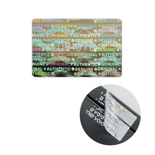 1.18X0.79 inch Silver High Security Tamper Evident Seal Warranty Void Original Genuine Authentic Hologram Labels/Stickers w/Unique Sequential Serial Numbering Tamper Proof Stickers（300） 300