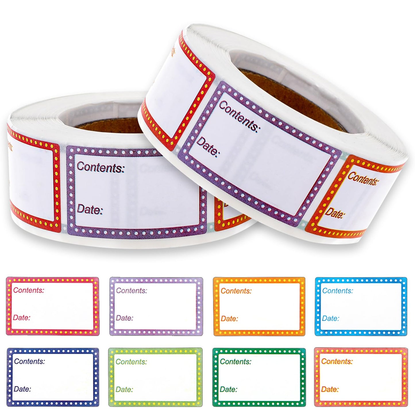 1000 PCS Removable Freezer Labels, Food Date Labels Freezer Labels, Jam and Jelly Jar Blank Labels, Waterproof Oil Resistant Canning Labels Multicolor Easy-to-distinguish Freezer Paper Labels 2