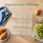 PartyKindom Food Display Riser Layer Plastic for Supermarket Cold