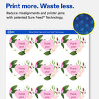 Avery® Matte White Heart Labels, 2-9/32" x 1-27/32", 600 Total 600 labels