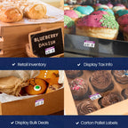 Purple Reverse Print on White Bakery Labels for Monarch 1131-20,000 Labels w/ 8 Rolls Value Pack, 1 Sleeve - Made in USA