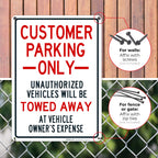 Customer Parking Only Sign,