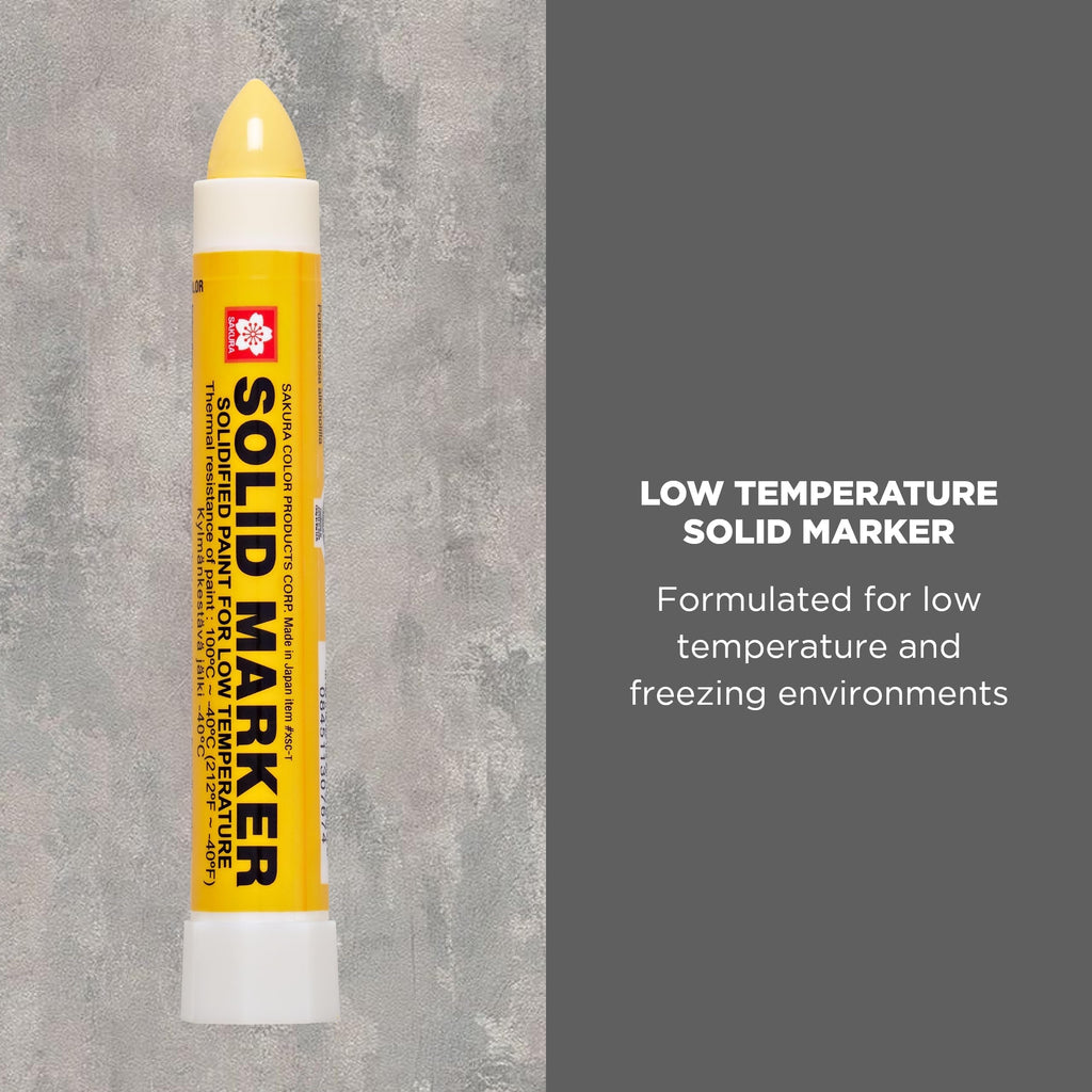 Sakura Solidified Paint Low Temp Marker, Non-Toxic, Yellow, 12 Count