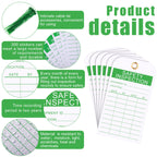 Chunful 100 Sets Ladder Safety Inspection Tags with Adjustable Zip Ties