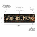 Vintage "Wood Fired Pizza" Chalkboard Metal Sign