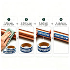 Compressed Air Pipe Markers 1" x 8", 25 Markers