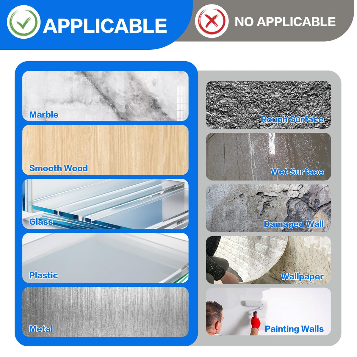 100 Pcs Double Sided Adhesive Pads,Heavy Duty Mounting Tape, 3mm Thickness Pre-Cut Foam Tape,Super-Sticky Black Strong Pads Rectangle Shape Waterproof for Walls Picture, Car, Home, Office 1.97x1.18 100