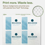 Avery Printable Rectangle Hemp Labels with Sure Feed Technology, 3" x 3-3/4", Off-White, Print-to-the-Edge, Laser & Inkjet Compatible, 48 Total, Great for Product Branding, Packaging, and More 48 Labels