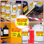 3 Pcs Flammable Keep Fire Away Decal, 9 x 14 Inch