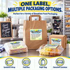 Dunzoom 1 Roll Breakfast Sandwich Check-Off Food Information Labels