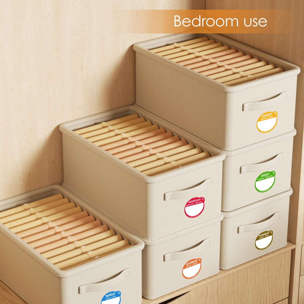 7000 Pcs 1 Inch Risepekt Removable Day Dots Food Labels (Monday-Sunday)