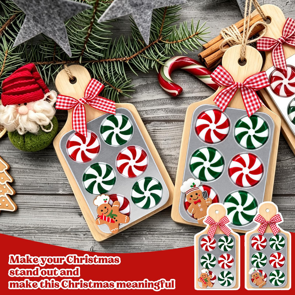 2 Pcs Gingerbread Cookie Tray Christmas Ornament Decoration