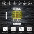Horseneon Think Outside The Box Neon Sign Classroom Neon Light for Student