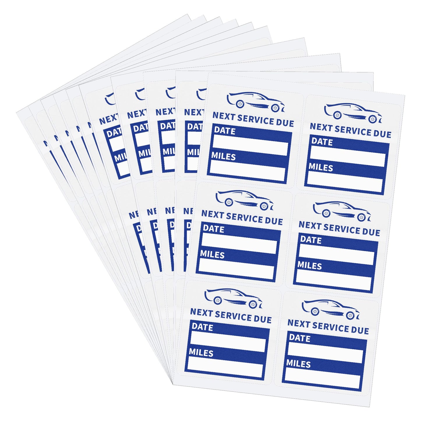Hybsk 60pcs Clear Oil Change/Service Reminder Stickers 2"x2" Premium Quality Next Service Due Oil Change Stickers