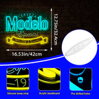 Beer Neon Sign for Wall Decor Dimmable Beer LED Neon Light for Man Cave Blue-b