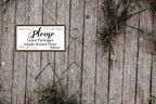TOMATO FANQIE Leave Packages Inside Gate Inside Fence Sign, Wood Sign for Front Door, Package Delivery (White) White