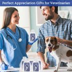 Xunyee Vet Tech Week Gifts Bulk Paw Keychains Cards 12
