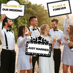 6 Pack Wedding Bottle Service Sign for Entrance with Letters Sticker