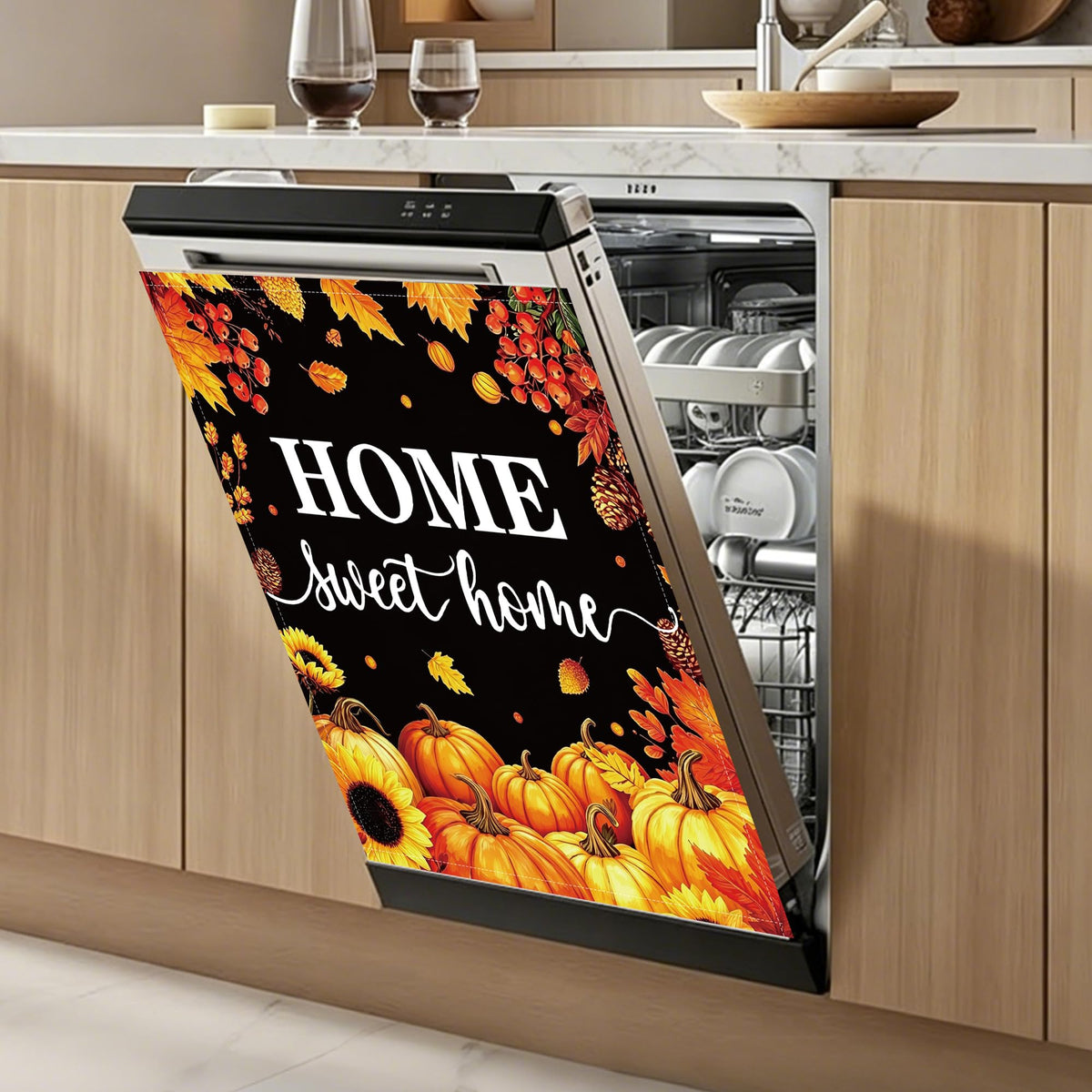 Fall Dishwasher Magnet Cover Pumpkin