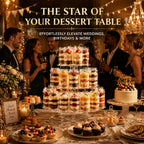 Marsui 1 Pack 36 Holes Cake Pop Display Stand, 3-tiered Clear Cakes Holder