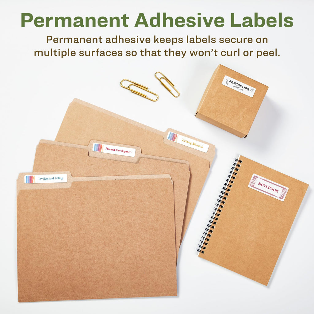 Avery® EcoFriendly Recycled Return Address Labels, 1/2" x 1-3/4", White, Permanent Label Adhesive, 8,000 Printable Labels (48467) 8,000 labels 1/2" x 1-3/4"