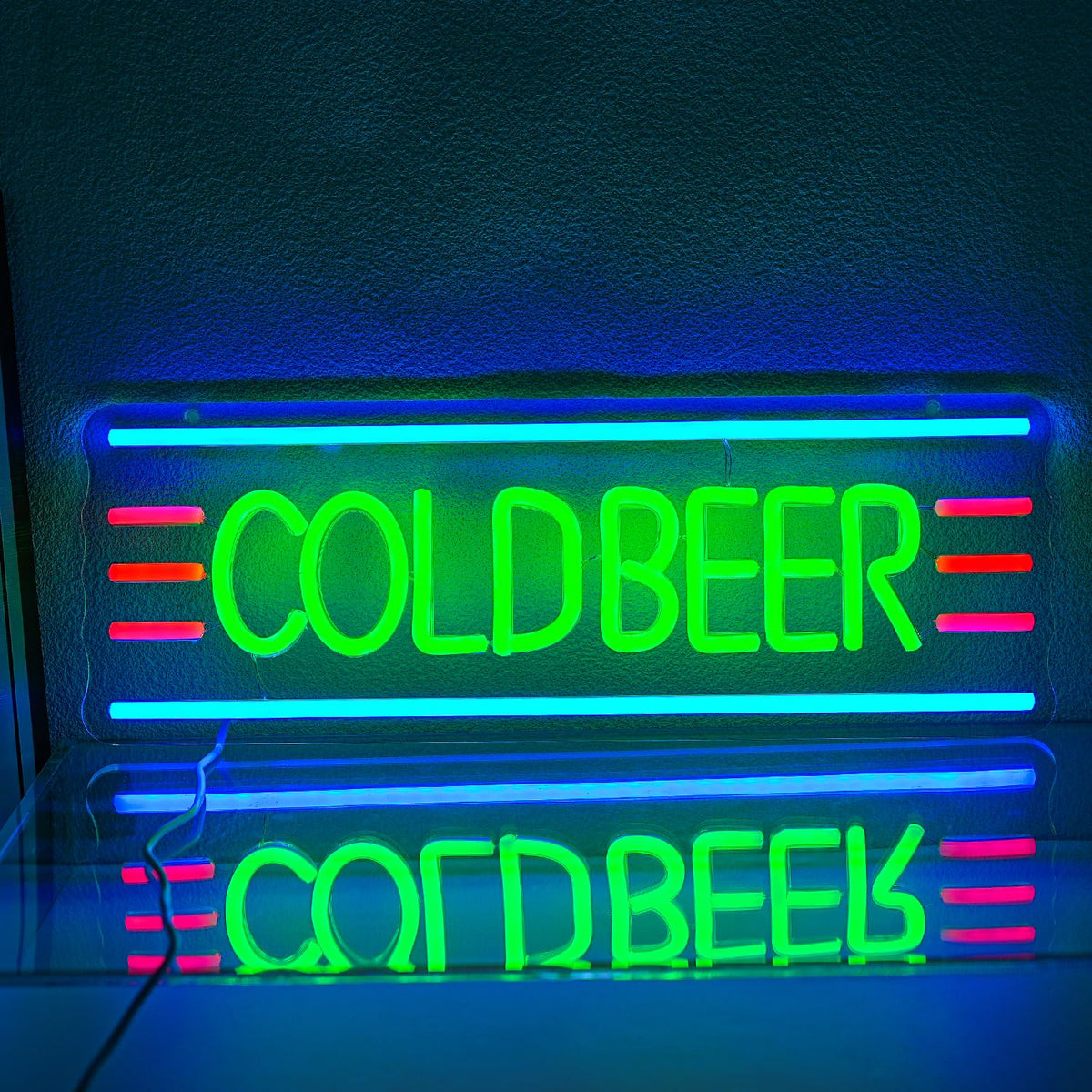Cold Beer Neon Sign Bar Neon Light Sign for Man Cave Beer Neon Light Sign Letter Led Sign for Pub Bedroom Store Club Bistro Wall Decor Ideal Pick for Dad Husband Men Cold Beer
