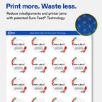 Avery® Matte White Hexagon Labels, 1-1/2" x 1-47/54", 500 Total 500 labels