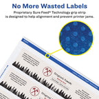 Avery Printable Durable White Rectangle Labels, Sure Feed Technology, 3" x 7", Print-to-the-Edge, Waterproof Labels, Laser & Pigment-Based Inkjet Compatible, 75 Total 75 labels