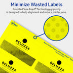 Avery Printable Rectangle Labels, Sure Feed Technology, 2" x 3-1/2", Neon Yellow Labels, Print-to-The-Edge, Laser/Inkjet Printable, 160 Total, Great for Mailing and Candles 160 labels