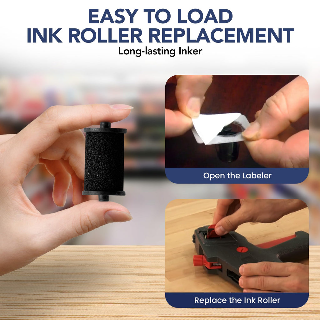 Perco Ink Roll for Monarch 1110 Price and Date Guns - Pack of 4 Replacement Inkers for Monarch 1110 Labelers - Easy to Load, Premium, Clear & Bold Prints - Made in USA