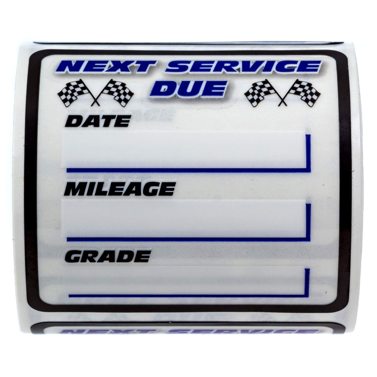 Checkered Flag Oil Change Service Reminder Stickers / 250 Clear Window Automotive Mechanic Maintenance Due Labels / 2" x 2" Square Auto Vehicle Repair Shop Sticker Reminders/Made in The USA 250 Oil Change Labels Racing Flags
