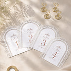 Sawysine Wedding Table Numbers 1-20 with Gold Holders, Classic 20
