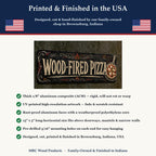 Vintage "Wood Fired Pizza" Chalkboard Metal Sign