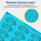Avery® Printable Oval Labels, Sure Feed® Technology, 1" x 2", Bright Blue Labels, Print-to-The-Edge, Laser/Inkjet Printable, 480 Total, Great for Soaps and Candles 480 labels