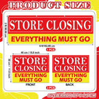4 Pcs Store Closing Banner Signs Kit with Stakes and Grommets